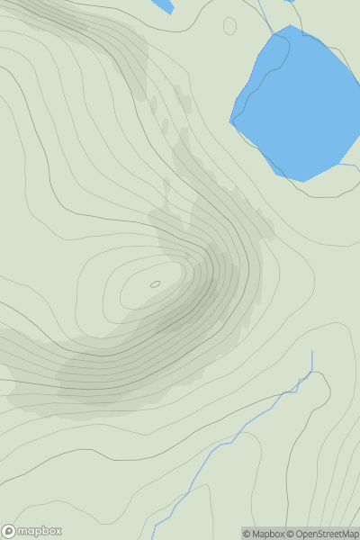 Thumbnail image for An Grianan [Cape Wrath Peninsula] showing contour plot for surrounding peak